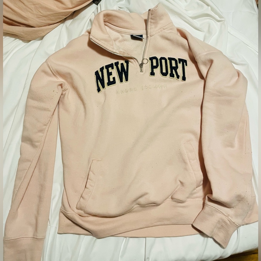 Newport RI 3 quarter zip up sweatshirt